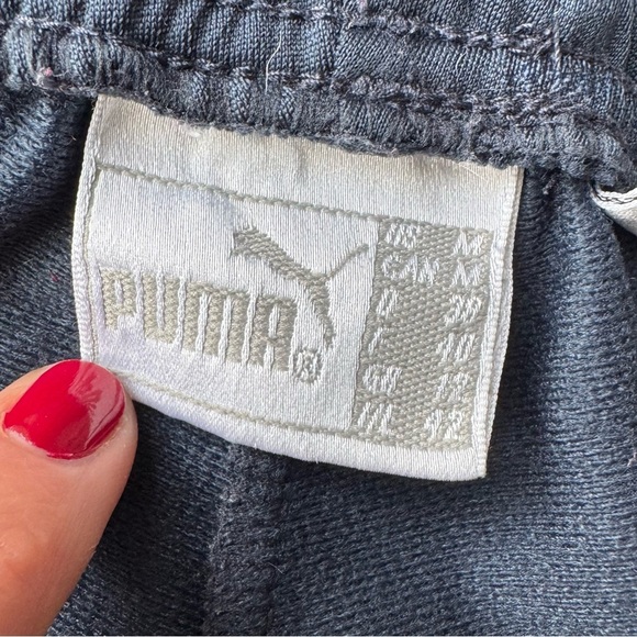 Puma Track Pants Flare Leg Athletic Stripe Retro Y2K Activewear Navy Pink Medium - Picture 4 of 8